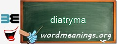 WordMeaning blackboard for diatryma